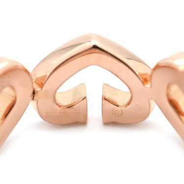 カルティエ Cartier Cハート ダイヤリング ピンクゴールド K18PG ダイヤモンド #50 リング 指輪 Cartier Au750PG メレダイヤ Heart ring 10.5号