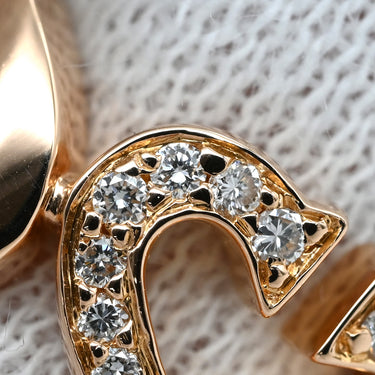 カルティエ Cartier Cハート ダイヤリング ピンクゴールド K18PG ダイヤモンド #50 リング 指輪 Cartier Au750PG メレダイヤ Heart ring 10.5号