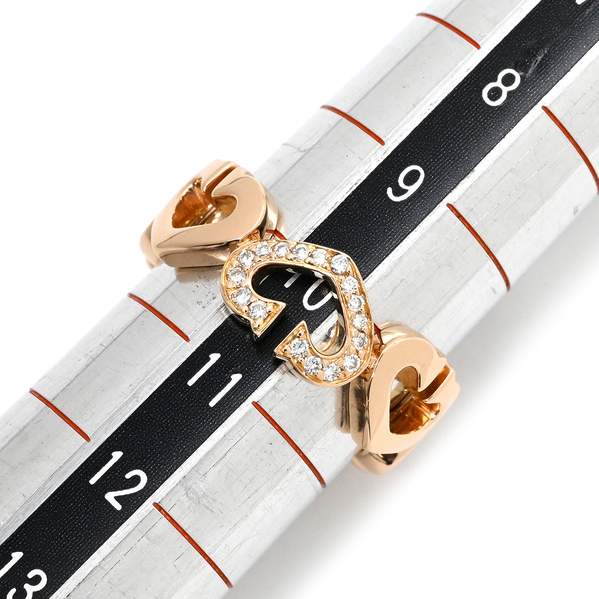 カルティエ Cartier Cハート ダイヤリング ピンクゴールド #50 リング