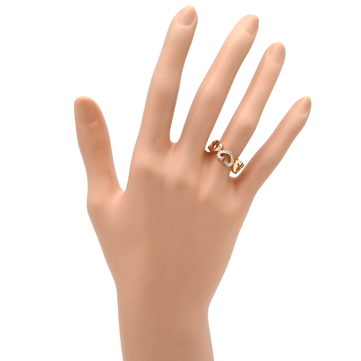 カルティエ Cartier Cハート ダイヤリング ピンクゴールド #50 リング