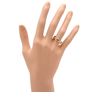 カルティエ Cartier Cハート ダイヤリング ピンクゴールド K18PG ダイヤモンド #50 リング 指輪 Cartier Au750PG メレダイヤ Heart ring 10.5号