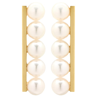 TASAKI TASAKI バランス プラス E-4463-18KYG パールホワイトXイエローゴールド K18YG パール ピアス あこやパール 750YG キャッチ他社品