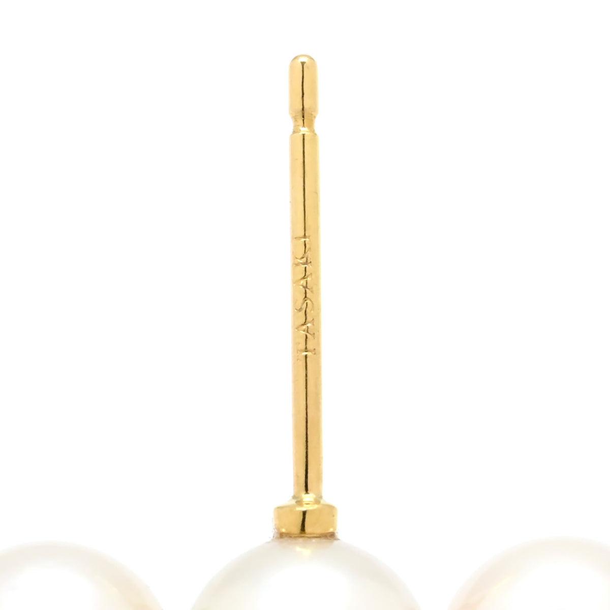 美品【TASAKI】K18YG バランス プラス　あこやパール　ピアス TASAKI TASAKI バランス プラス E-4463-18KYG パールホワイトXイエロー