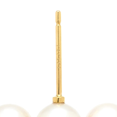 TASAKI TASAKI バランス プラス E-4463-18KYG パールホワイトXイエローゴールド K18YG パール ピアス あこやパール 750YG キャッチ他社品