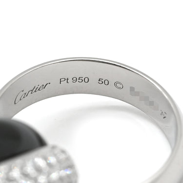 カルティエ Cartier トリニティ XL ダイヤモンド セラミック ホワイトゴールドXブラック K18WG セラミック #50(JP10) リング 指輪 750 パヴェ 黒セラミック 10号