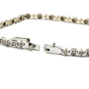 ノンブランド NON BRAND テニスブレスレット ホワイトゴールド K18WG ダイヤモンド ブレスレット Au750 K18 WG ベゼルセッティング ダイヤブレスレット