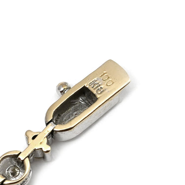 ノンブランド NON BRAND テニスブレスレット ホワイトゴールド K18WG ダイヤモンド ブレスレット Au750 K18 WG ベゼルセッティング ダイヤブレスレット