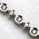 ノンブランド NON BRAND テニスブレスレット ホワイトゴールド K18WG ダイヤモンド ブレスレット Au750 K18 WG ベゼルセッティング ダイヤブレスレット