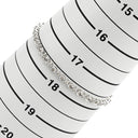 ノンブランド NON BRAND テニスブレスレット ホワイトゴールド K18WG ダイヤモンド ブレスレット Au750 K18 WG ベゼルセッティング ダイヤブレスレット