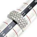 ノンブランド NON BRAND ダイヤモンド 1.0ct プラチナシルバー Pt900 ダイヤモンド リング 指輪 Pt900 パヴェ メレダイヤ 4列 4連 4ライン 幅広 ボリュームリング 12号