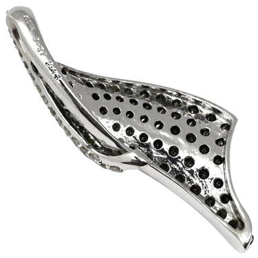 ノンブランド NON BRAND ダイヤ ブラックダイヤ 0.31ct 0.93ct ホワイトゴールド K18WG ダイヤモンド ペンダントトップ 黒 リボン 18金 18K 750 WG ネックレストップ