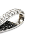 ノンブランド NON BRAND ダイヤ ブラックダイヤ 0.31ct 0.93ct ホワイトゴールド K18WG ダイヤモンド ペンダントトップ 黒 リボン 18金 18K 750 WG ネックレストップ