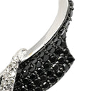 ノンブランド NON BRAND ダイヤ ブラックダイヤ 0.31ct 0.93ct ホワイトゴールド K18WG ダイヤモンド ペンダントトップ 黒 リボン 18金 18K 750 WG ネックレストップ