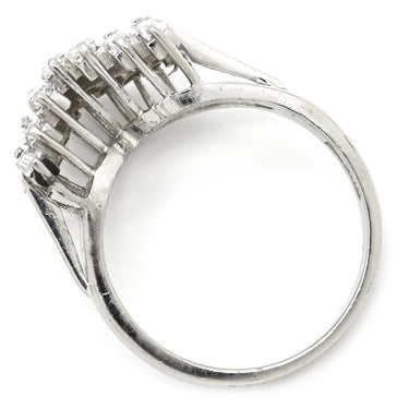 ノンブランド NON BRAND ダイヤモンド 0.52 0.17ct プラチナシルバー Pt900 ダイヤモンド リング 指輪 V字 Vライン プラチナ900 PM900 12号