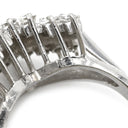 ノンブランド NON BRAND ダイヤモンド 0.52 0.17ct プラチナシルバー Pt900 ダイヤモンド リング 指輪 V字 Vライン プラチナ900 PM900 12号
