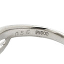 ノンブランド NON BRAND ダイヤ 0.56ct プラチナシルバー Pt900 ダイヤモンド リング 指輪 Pt900 9P 9石 9粒 ブリリアントカット フラワー 花モチーフ ウェーブ 11号
