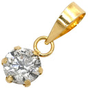 ノンブランド NON BRAND ダイヤ 0.25ct イエローゴールド K18YG ダイヤモンド ペンダントトップ ペンダントヘッド Au750 18K 1P 1石 1粒 ソリティアデザイン