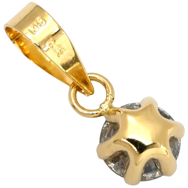 ノンブランド NON BRAND ダイヤ 0.25ct イエローゴールド K18YG ダイヤモンド ペンダントトップ ペンダントヘッド Au750 18K 1P 1石 1粒 ソリティアデザイン