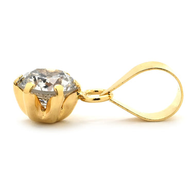 ノンブランド NON BRAND ダイヤ 0.25ct イエローゴールド K18YG ダイヤモンド ペンダントトップ ペンダントヘッド Au750 18K 1P 1石 1粒 ソリティアデザイン