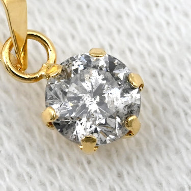ノンブランド NON BRAND ダイヤ 0.25ct イエローゴールド K18YG ダイヤモンド ペンダントトップ ペンダントヘッド Au750 18K 1P 1石 1粒 ソリティアデザイン