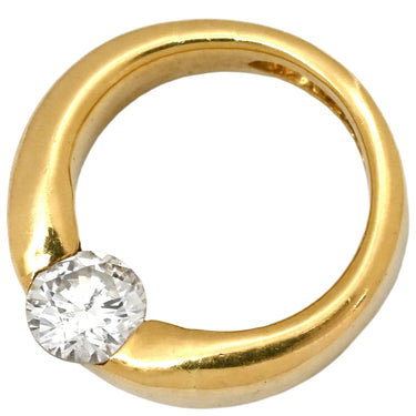 ノンブランド NON BRAND ダイヤ 0.19ct イエローゴールド K18YG ダイヤモンド ペンダントトップ Au750 18K 1P 1石 1粒 ソリティア サークル リングモチーフ