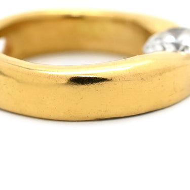 ノンブランド NON BRAND ダイヤ 0.19ct イエローゴールド K18YG ダイヤモンド ペンダントトップ Au750 18K 1P 1石 1粒 ソリティア サークル リングモチーフ