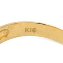 ノンブランド NON BRAND ダイヤ 0.50ct イエローゴールド K18YG ダイヤモンド リング 指輪 Au750 18K 18金 メレダイヤ 15P 15石 15粒 クロスライン ジグザグデザイン ウェーブ バイパス 11号