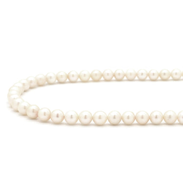 ノンブランド NON BRAND あこやパール 6.5-7.0mm パールホワイト×シルバー シルバー パール ネックレス アコヤ 真珠 silver 1連 ラウンドシェイプ