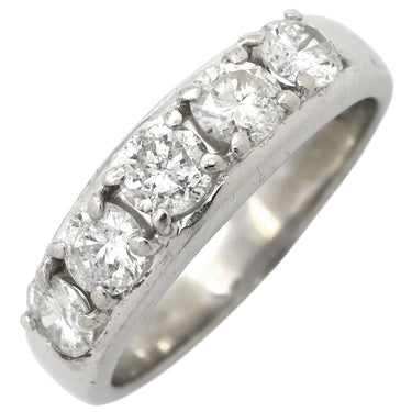 ノンブランド NON BRAND ダイヤ 1.04ct プラチナシルバー Pt900 ダイヤモンド リング 指輪 Pt900 5P 5石 5粒 一文字デザイン ラインストーン エンゲージ ブライダル 11号