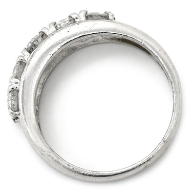 ノンブランド NON BRAND ダイヤ 1.04ct プラチナシルバー Pt900 ダイヤモンド リング 指輪 Pt900 5P 5石 5粒 一文字デザイン ラインストーン エンゲージ ブライダル 11号