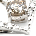 ノンブランド NON BRAND ハートモチーフ ダイヤ 0.24ct ホワイトゴールド K18WG ダイヤモンド ペンダントトップ 1Pダイヤ 1石 1粒 メレダイヤ ネックレストップ