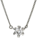 ノンブランド NON BRAND ダイヤ 0.32ct ペンダント プラチナシルバー ダイヤモンド Pt850 ネックレス 1石 1粒 ブリリアントカット プラチナ