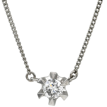 ノンブランド NON BRAND ダイヤ 0.32ct ペンダント プラチナシルバー ダイヤモンド Pt850 ネックレス 1石 1粒 ブリリアントカット プラチナ