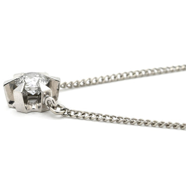 ノンブランド NON BRAND ダイヤ 0.32ct ペンダント プラチナシルバー ダイヤモンド Pt850 ネックレス 1石 1粒 ブリリアントカット プラチナ