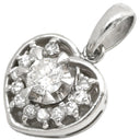 ノンブランド NON BRAND プラチナム ダイヤ 0.42ct プラチナシルバー Pt900 ダイヤモンド ペンダントトップ 1P 1石 1粒 Pt900 ハートモチーフ