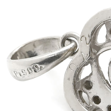 ノンブランド NON BRAND プラチナム ダイヤ 0.42ct プラチナシルバー Pt900 ダイヤモンド ペンダントトップ 1P 1石 1粒 Pt900 ハートモチーフ