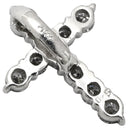 ノンブランド NON BRAND クロス ダイヤモンド 0.5ct プラチナシルバー Pt900 ダイヤモンド ペンダントトップ 10石 10P 十字架 プラチナ ネックレストップ ペンダントヘッド