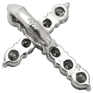 ノンブランド NON BRAND クロス ダイヤモンド 0.5ct プラチナシルバー Pt900 ダイヤモンド ペンダントトップ 10石 10P 十字架 プラチナ ネックレストップ ペンダントヘッド