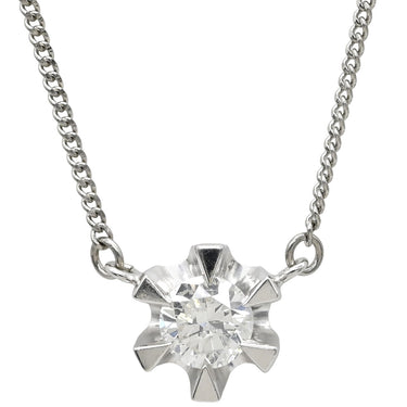 ノンブランド NON BRAND ダイヤ 0.43ct ペンダント プラチナシルバー ダイヤモンド Pt850 ネックレス 1石 1粒 ブリリアントカット プラチナ