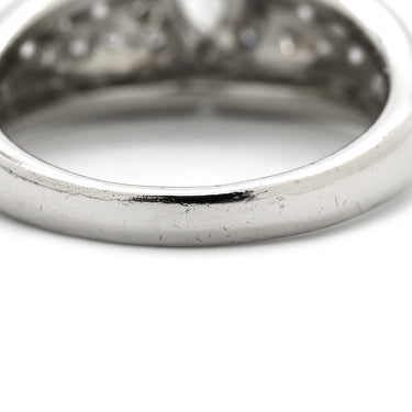 ノンブランド NON BRAND SI2 ダイヤ 0.321ct プラチナシルバー Pt900 ダイヤモンド リング 指輪 Pt900 ペアシェイプ ヘイローデザイン パヴェ エンゲージ ブライダル 13号