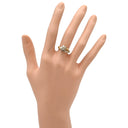 ノンブランド NON BRAND ダイヤ 1.0ct イエローゴールド K18YG ダイヤモンド リング 指輪 Au750 18K 18金 10P 10石 10粒 フラワーモチーフ 花 パヴェダイヤ クラスターセッティング 9号