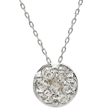 ノンブランド NON BRAND ダイヤモンド 0.25ct ホワイトゴールド K18WG ダイヤモンド ネックレス Au750 18K 18金 パヴェ セブンスター 7P 7石 7粒 ラウンド