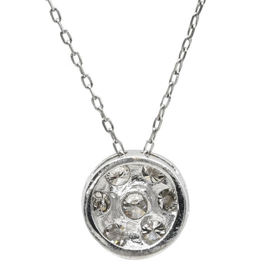 ノンブランド NON BRAND ダイヤモンド 0.25ct ホワイトゴールド K18WG ダイヤモンド ネックレス Au750 18K 18金 パヴェ セブンスター 7P 7石 7粒 ラウンド