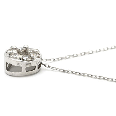 ノンブランド NON BRAND ダイヤモンド 0.25ct ホワイトゴールド K18WG ダイヤモンド ネックレス Au750 18K 18金 パヴェ セブンスター 7P 7石 7粒 ラウンド