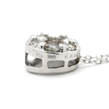 ノンブランド NON BRAND ダイヤモンド 0.25ct ホワイトゴールド K18WG ダイヤモンド ネックレス Au750 18K 18金 パヴェ セブンスター 7P 7石 7粒 ラウンド
