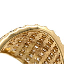 ノンブランド NON BRAND ダイヤモンド 1.00ct イエローゴールド K18YG ダイヤモンド リング 指輪 K18YG パヴェ メレダイヤ 幅広 ボリュームリング 9.5号