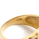 ノンブランド NON BRAND ダイヤモンド 1.00ct イエローゴールド K18YG ダイヤモンド リング 指輪 K18YG パヴェ メレダイヤ 幅広 ボリュームリング 9.5号