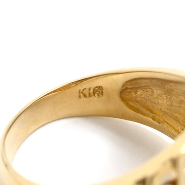 ノンブランド NON BRAND ダイヤモンド 1.00ct イエローゴールド K18YG ダイヤモンド リング 指輪 K18YG パヴェ メレダイヤ 幅広 ボリュームリング 9.5号