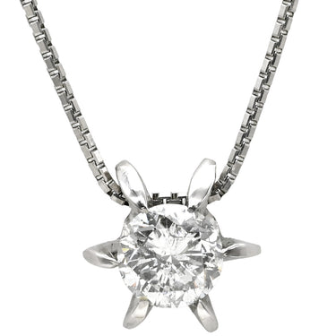 ノンブランド NON BRAND ダイヤモンド ペンダント 1.168ct プラチナシルバー Pt900 ダイヤモンド Pt850(チェーン) ネックレス Pt900×Pt850 プラチナム 1P 1石 1粒