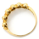 ノンブランド NON BRAND ダイヤ 0.3ct イエローゴールド K18YG ダイヤモンド リング 指輪 Au750 18K 18金 メレダイヤ 18P 18石 18粒 ハートモチーフ 一文字デザイン 11号